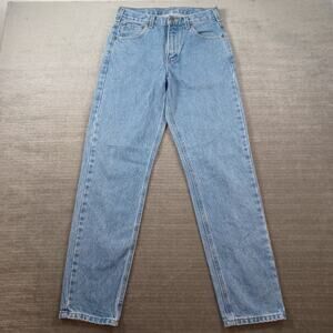 Carhartt Jeans Relaxed Fit Mens 29x32 Blue Denim B17-STW Slight Tapered Leg